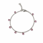 Lunari Armband in Silberoptik mit violetten Steinen