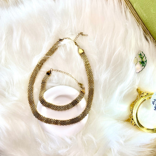 18K Cleo Halskette + Armband Set