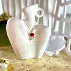 Fleur Rouge Halskette Gold und Silber