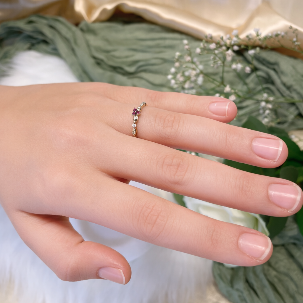 18K Felicia verstellbarer Ring Gold