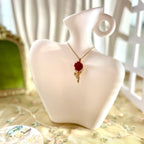 Fleur Rouge Halskette Gold und Silber