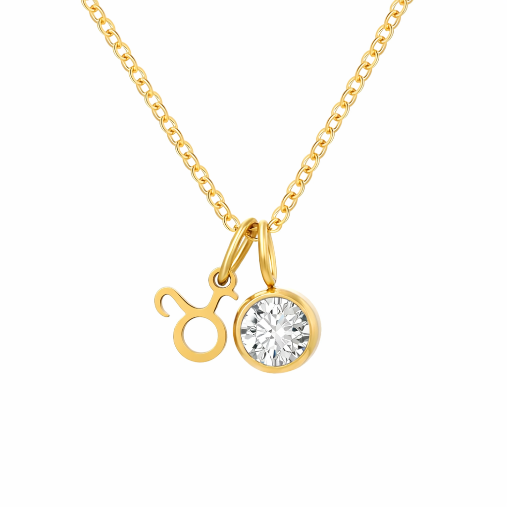 ZODIAC Taurus Halskette mit Geburtsstein 316L