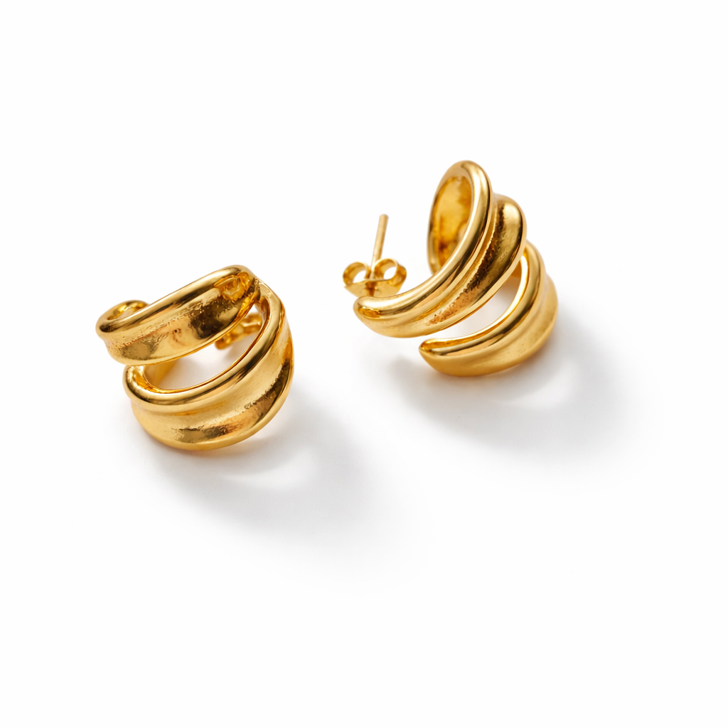 18K vergoldeter Ohrring French