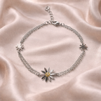 Vionne Armband mit Gänseblümchen und Steinchen