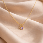ZODIAC Pisces Halskette mit Geburtsstein 316L