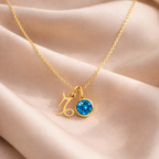 ZODIAC Capricorn Halskette mit Geburtsstein 316L