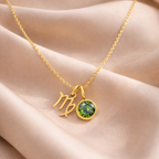 ZODIAC Virgo Halskette mit Geburtsstein 316L