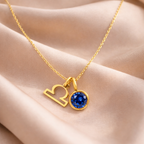 ZODIAC Libra Halskette mit Geburtsstein 316L