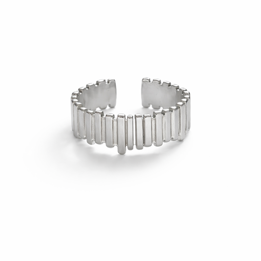 Strava Ring in silberfarben