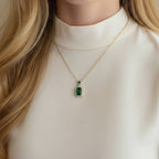 18K Emerald Royal Halskette