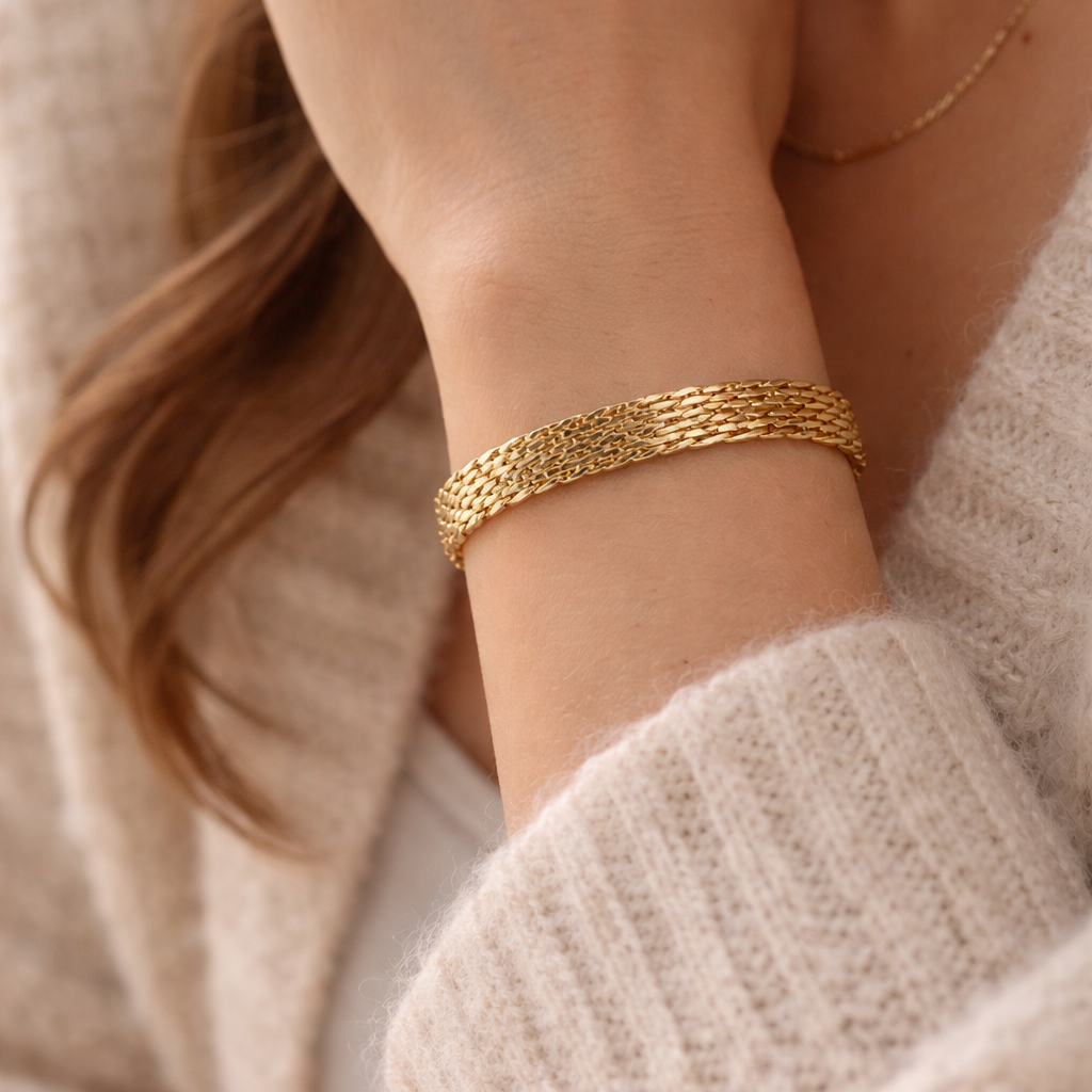 18K Cleo Halskette + Armband Set