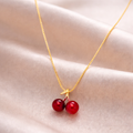Golden Cherry Halskette