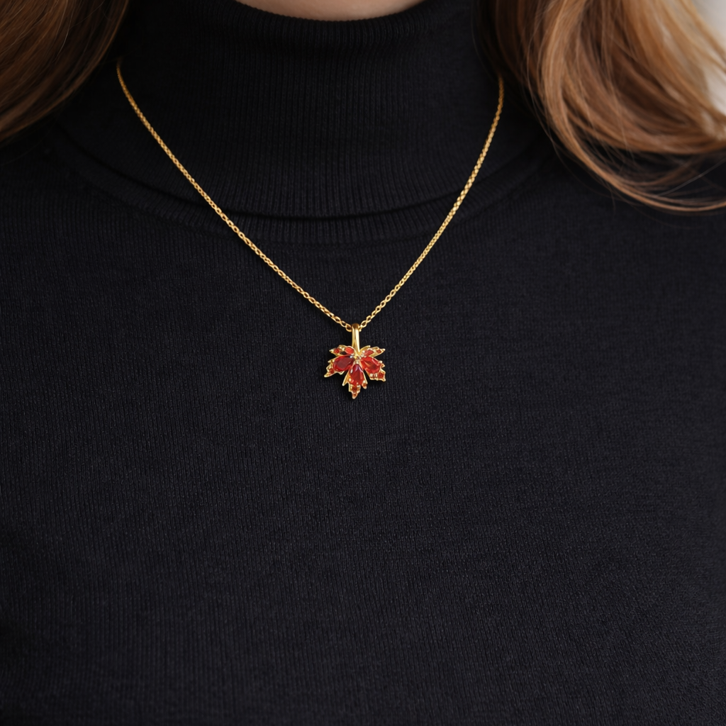 Golden Leaf Halskette
