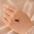 Golden Cherry Halskette
