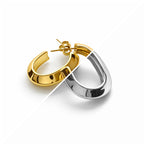 Ohrstecker C-Form 18K gold und silber