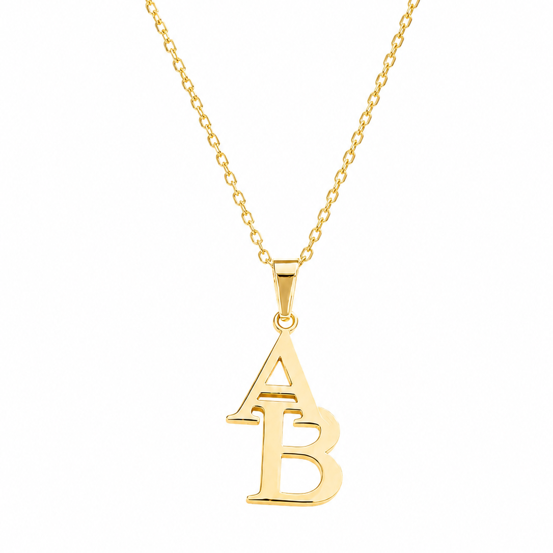 14K Buchstabenhalskette personalisierbar