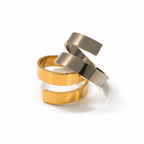 Statementring verstellbar gold und silber