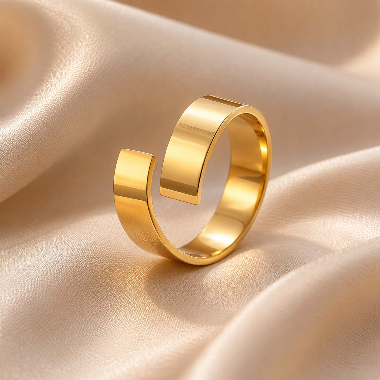 Statementring verstellbar gold und silber
