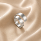 Statementring verstellbar gold und silber