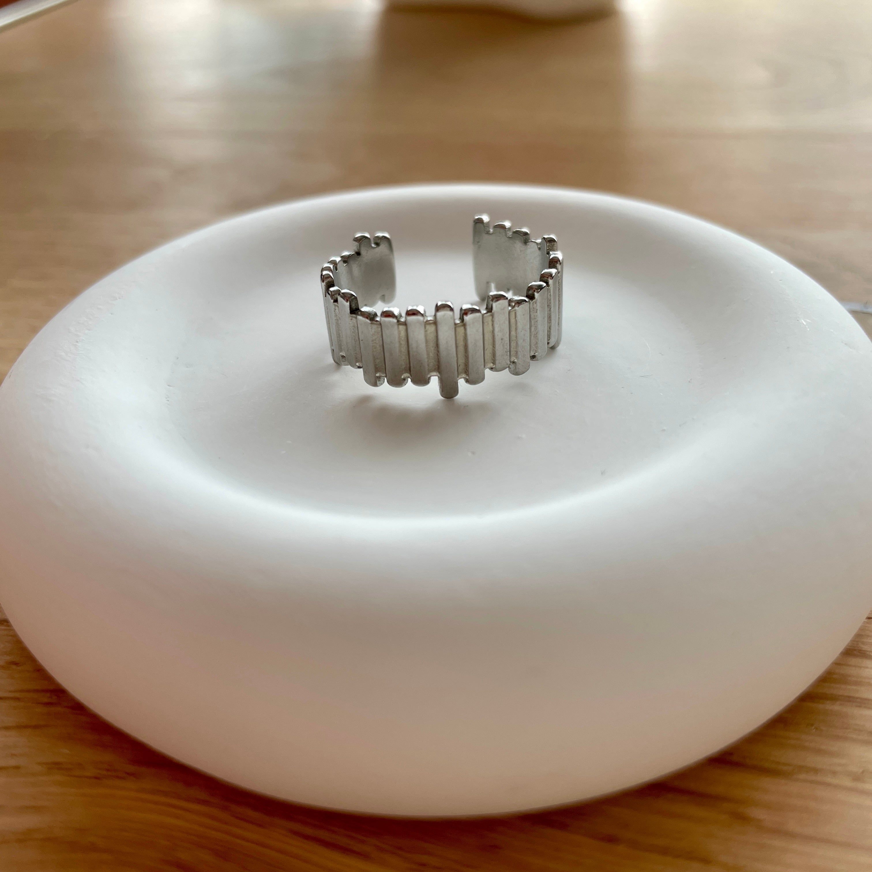 Strava Ring in silberfarben