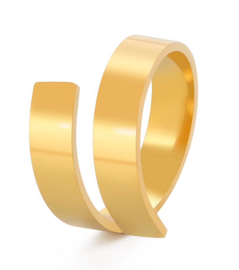 Statementring verstellbar gold und silber