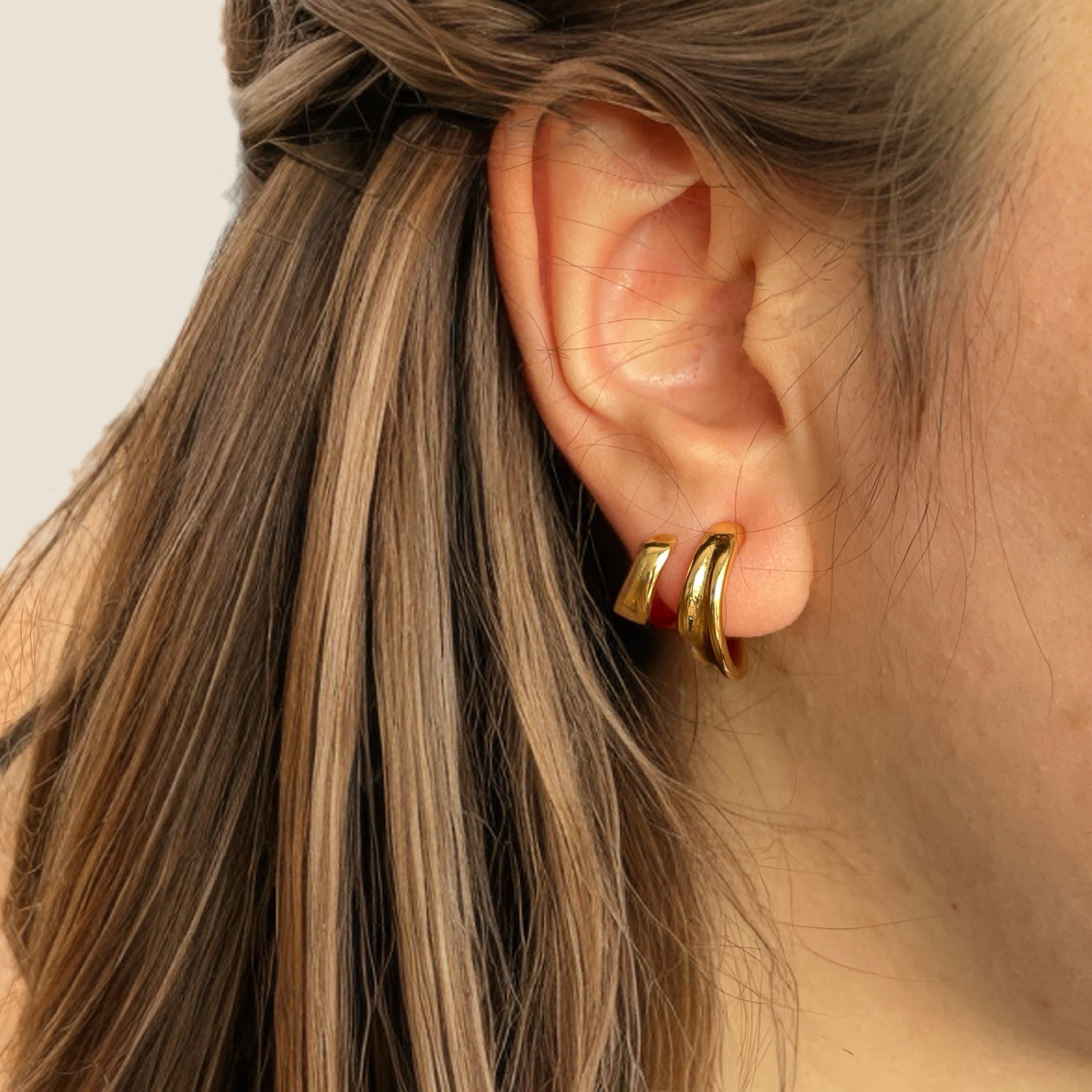 18K vergoldeter Ohrring French