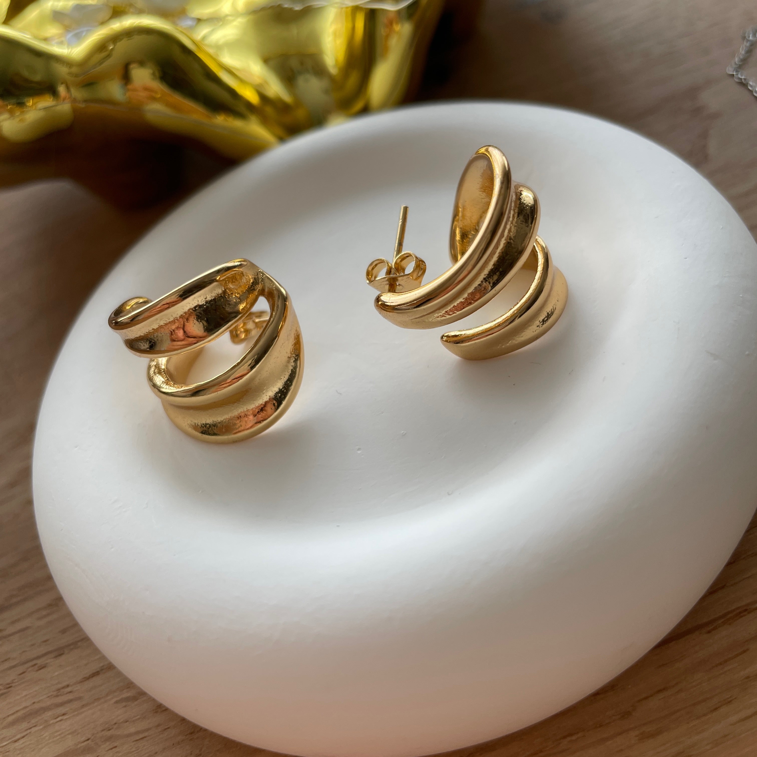 18K vergoldeter Ohrring French